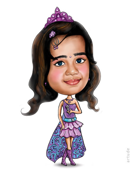 Choose our caricature from templates as a unique caricature gift for