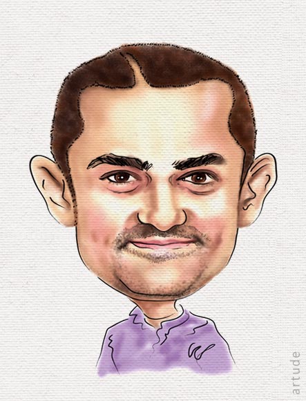 Aamir Khan caricature