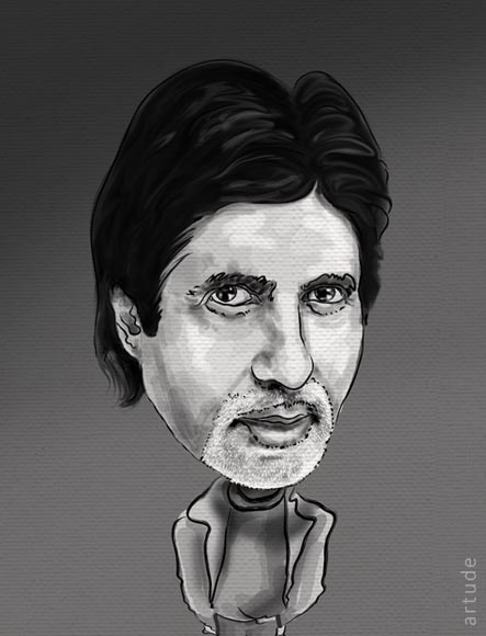 Amitabh Bachchan caricature
