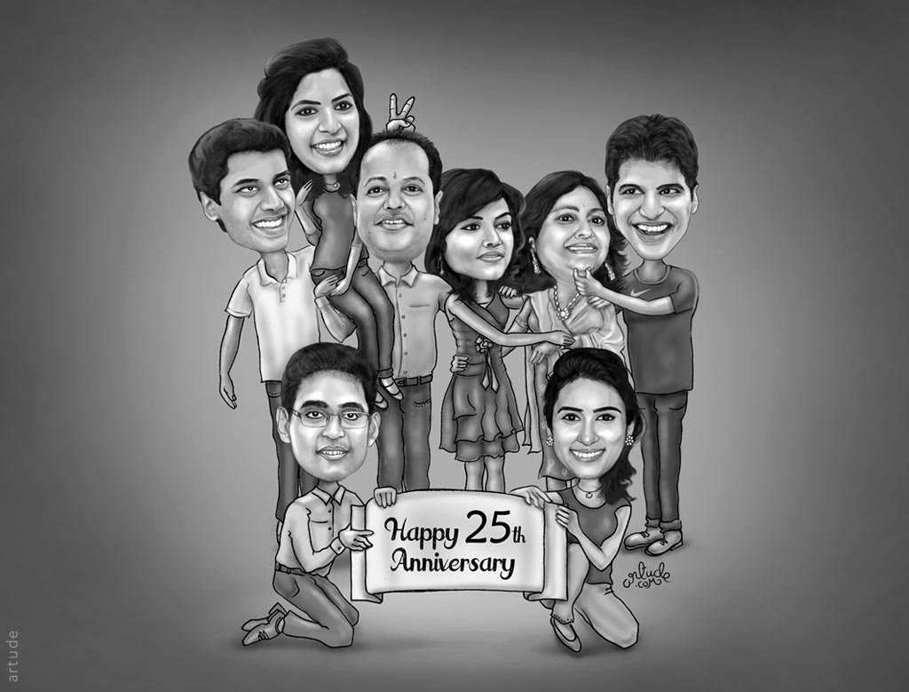 SunRobotics SNAPERLY Caricature Personalized Gift For Birthday, Anniversary  or Valentine's Day at Rs 425/piece | Ahmedabad | ID: 2850344421230